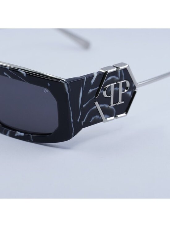 Philipp Plein SPP119M Rose Venus 0Z21 Sunglasses Black Rectangle Frame